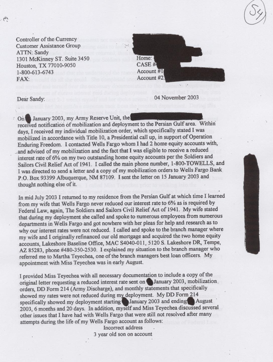 Example Appeal Letter For Denied Loan Modification